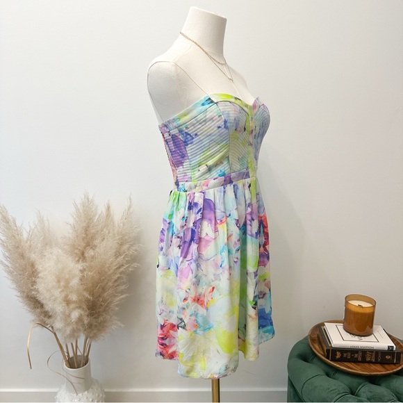 Parker Strapless Dress In Arcadia - Picture 2 of 6